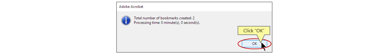 Bookmarking results dialog